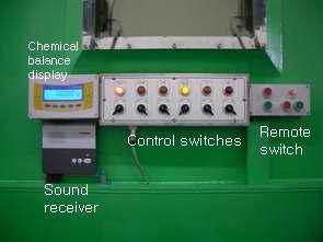 Control switches and other accessories of the system.