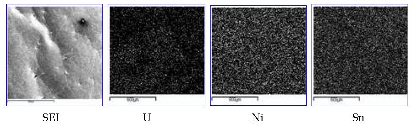 Elemental mapping of a melt.