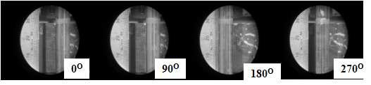 Photographs of marking position at 1908 mm for S2 sample.