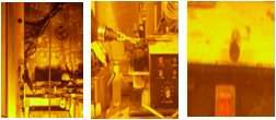 Sample preparation for measurement of retained fission gas.