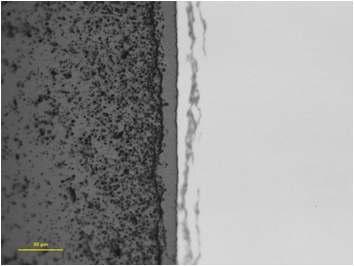 Inside oxide layer of S2 sample.