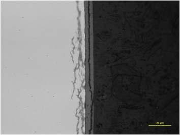 Outside oxide layer of S1 sample.