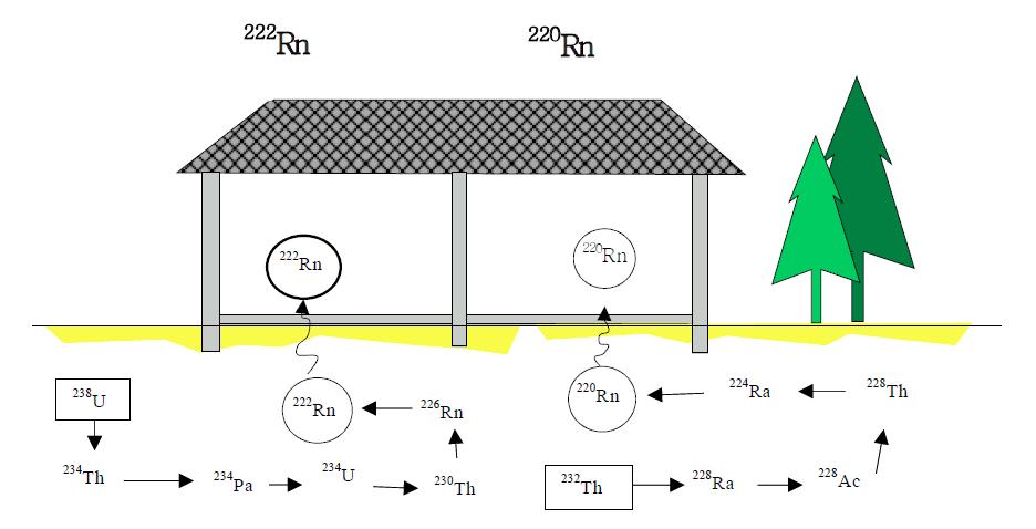 라돈의 생성 및 가옥으로의 침투