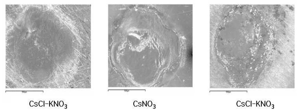 SEM photography for particles from laser ablation decontamination