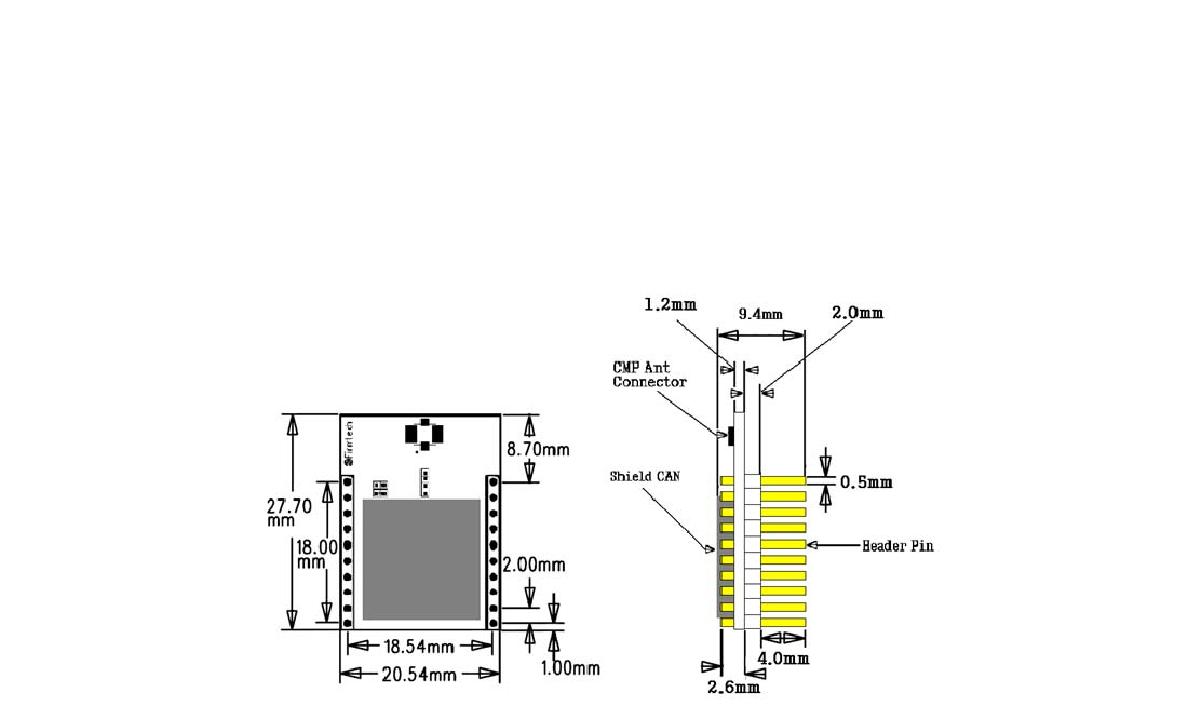 Zigbee Module Dimension