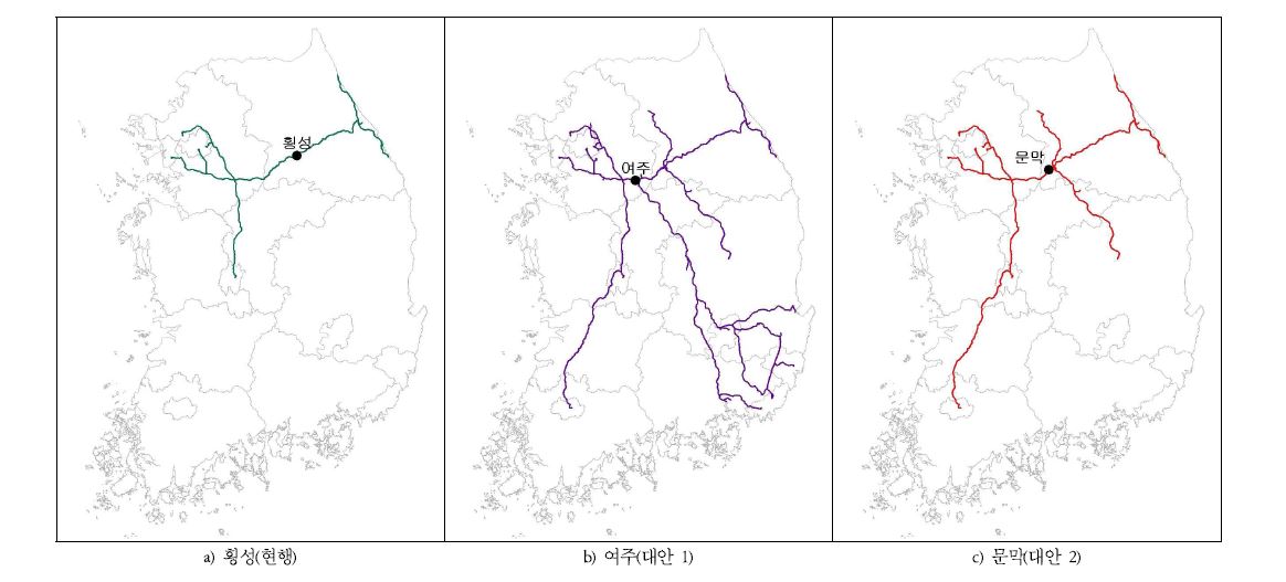 영동축 환승휴게소 위치 조정방안