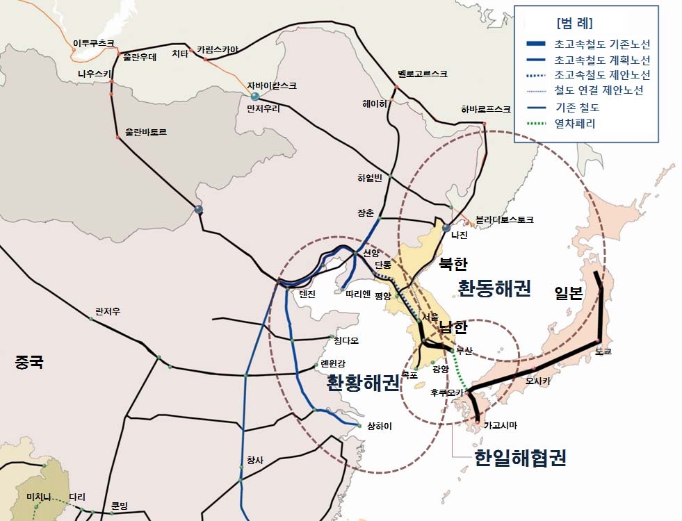 한반도 주변의 초국경협력지대