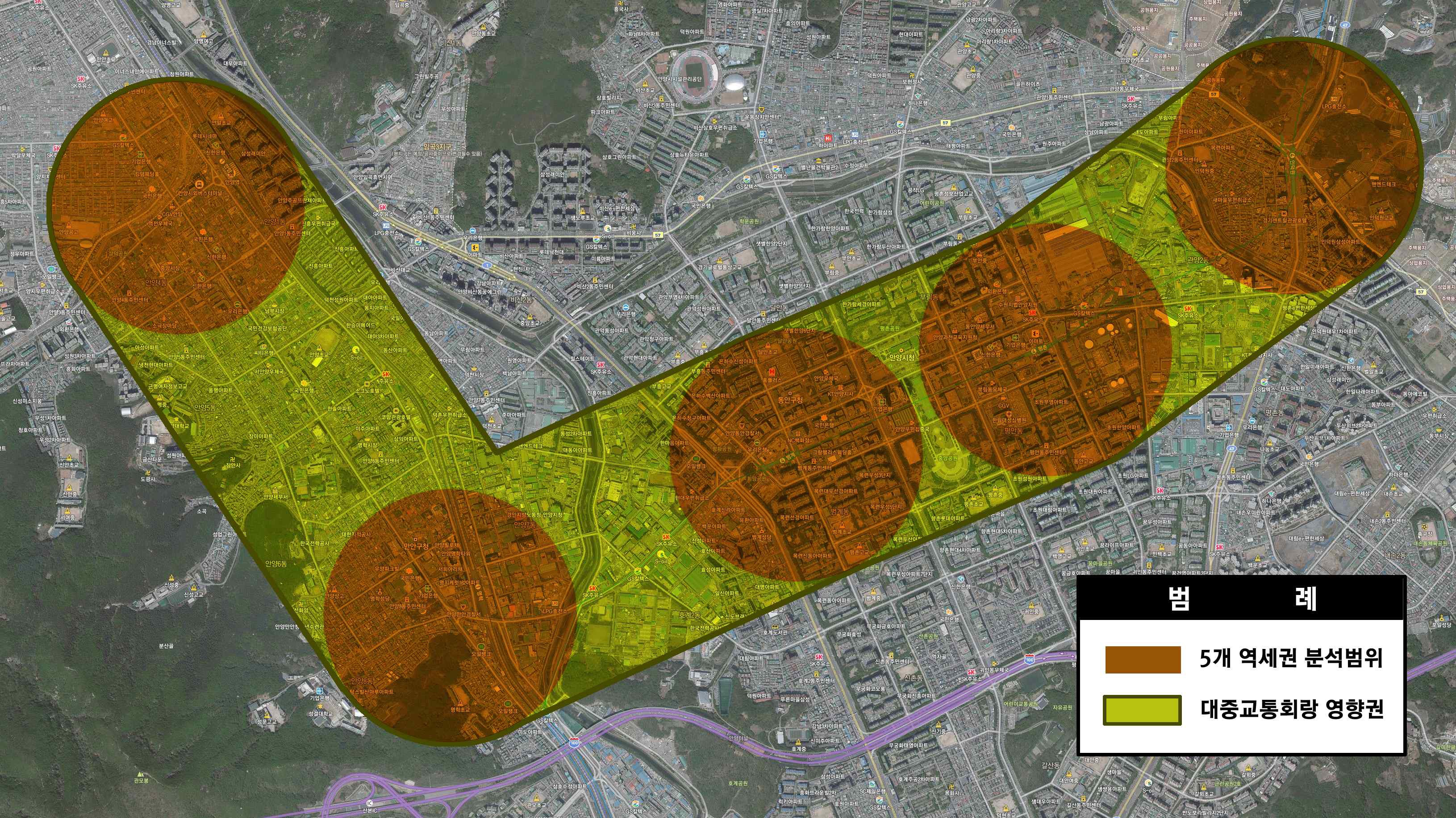 공간적 분석범위 : 안양시