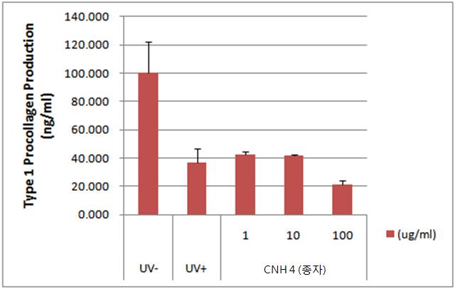 CNH 4-#1의 UVB 스트레스에 대한 항주름 효과