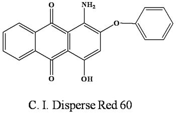 Chemical structure of disperse dye used in this study.