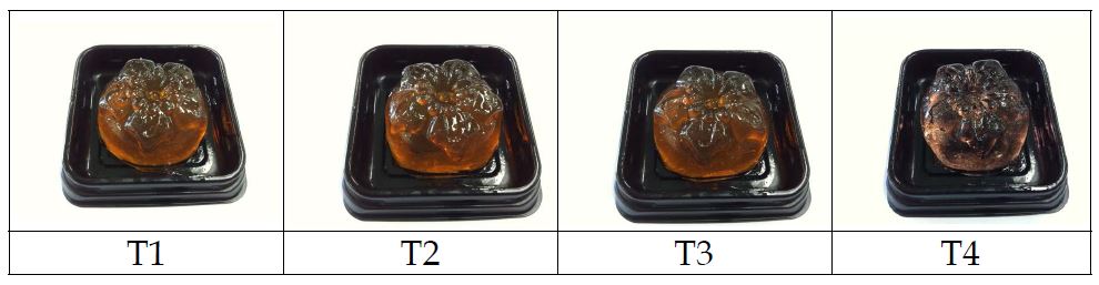 Fig. 10. Honey-grape jelly at different combination of materials