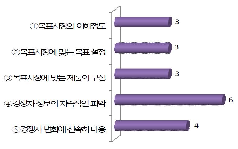 ‘목표시장 선정’부문 진단결과