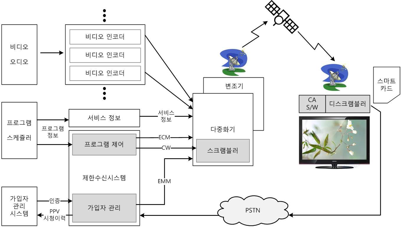 디지털 위성 방송 시스템 및 접근 제어 시스템