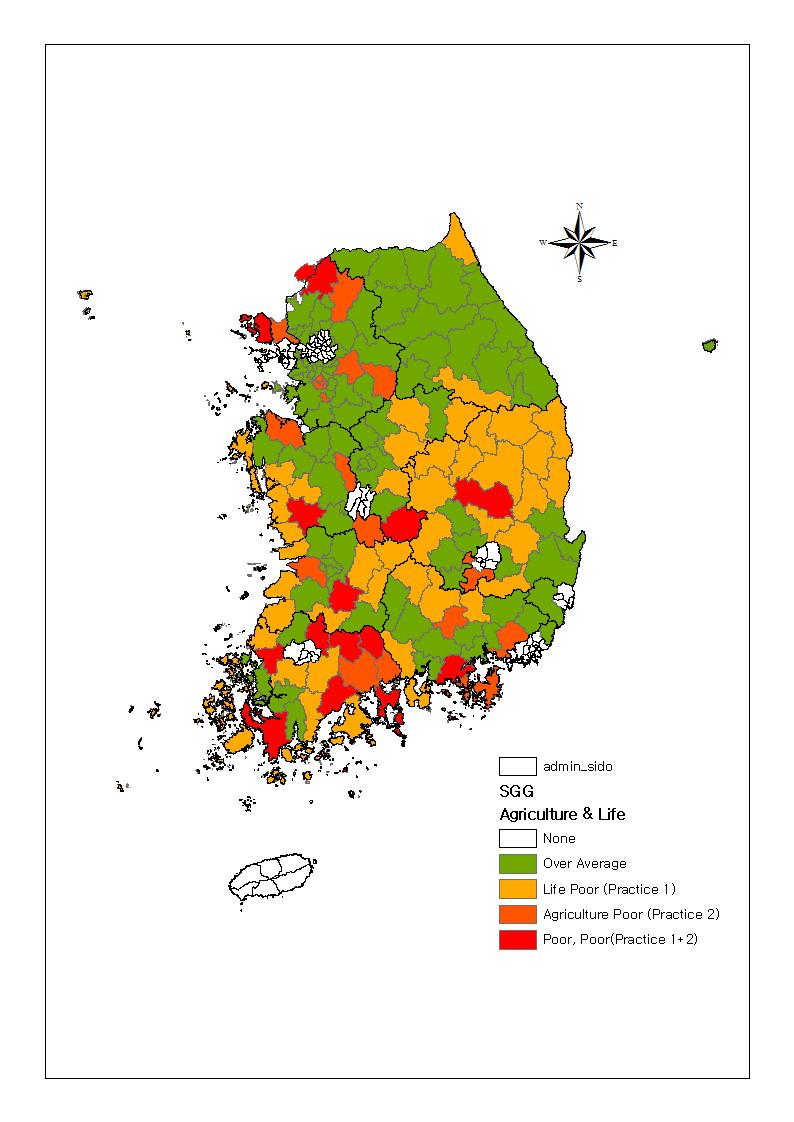 관리방안 유형별 분포(관리방안1, 2, 관리방안 5 해당지역)