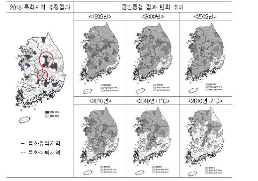 사과 특화지역과 재배적지의 공간적 분포