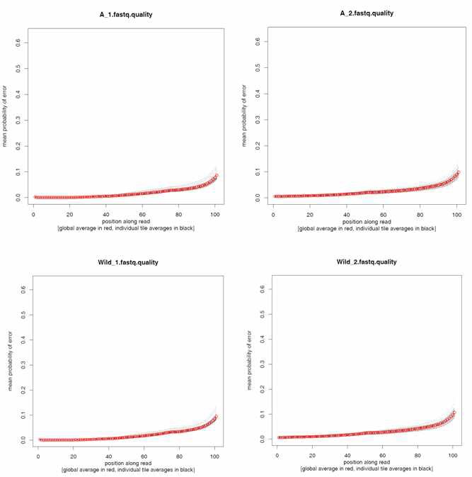 Figure 7. 코리네박테리움 돌연변이와 야생형의 전사 체 분석을 위한 RNA-seq quality