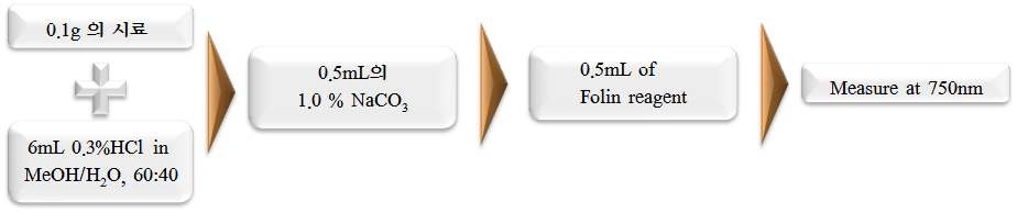Figure 3. Folin-Ciocalteu 분석방법