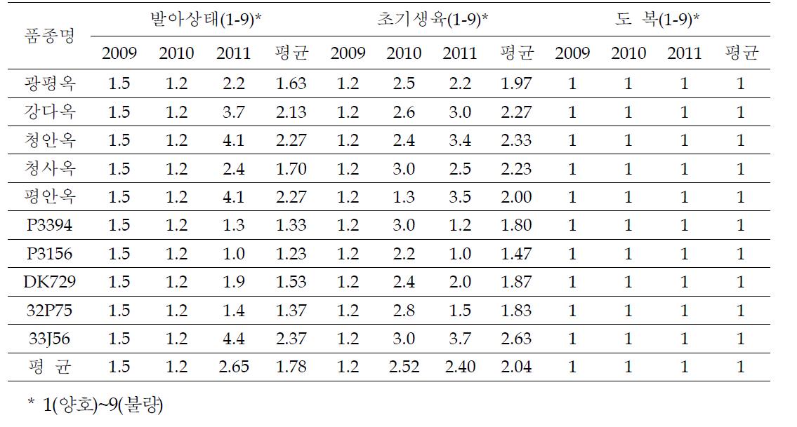 고랭지 적응 사일리지용 옥수수 선발 초기생육