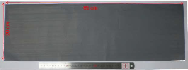 TiO2 AD coating on embossed STS444 foil (t=50μm)