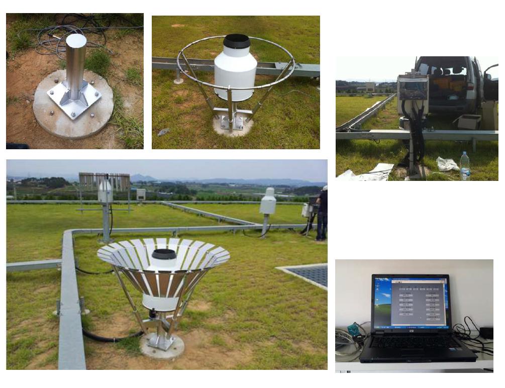 Pictures showing the installation of equipment for comparison at Gochang Standard Observatory