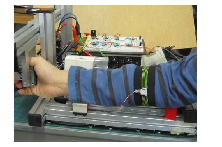 Experimental setup for measurement over clothes