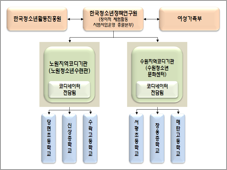 【그림 Ⅴ-3】시범사업단의 구성