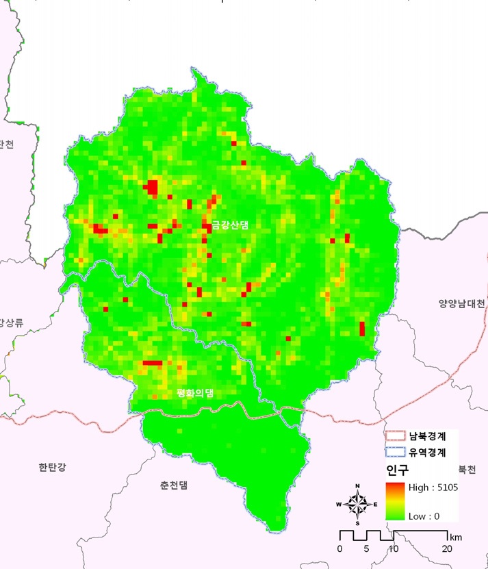 북한강 유역 인구