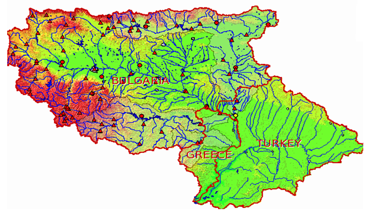 Meriç 강의 유역도