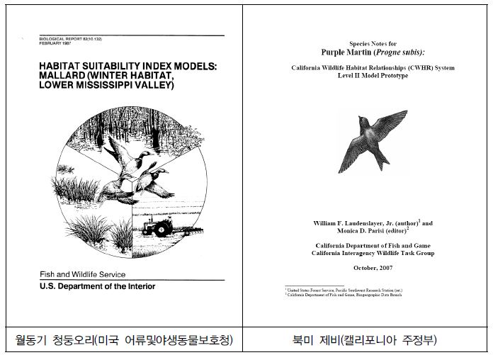 서식환경평가지침 개발