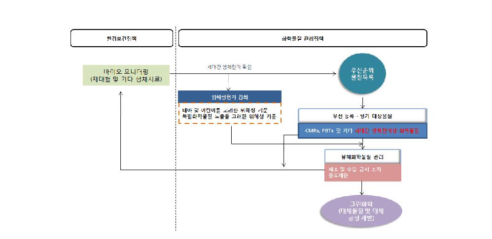 세대간 생체전이성 화학물질을 통한 화학물질관리 및 환경보건 정책 연계