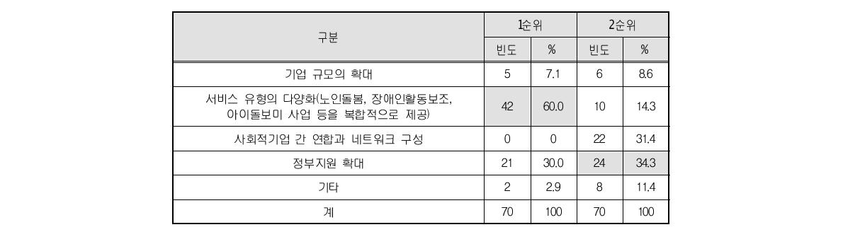 돌봄업종 사회적기업의 경쟁력 확보 방안