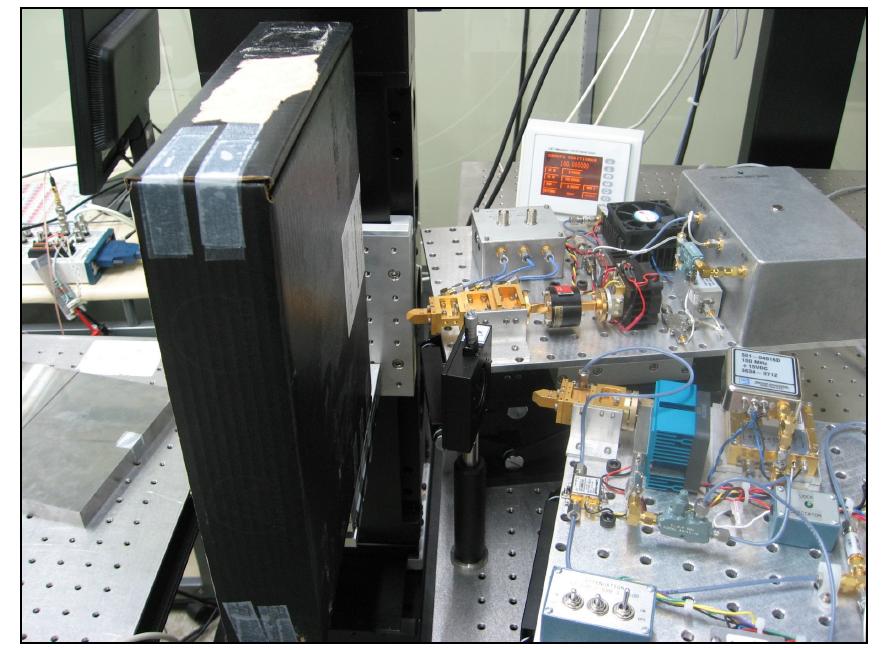 Reflection type THz imaging system setup(4) for concealed treat detection screened using paper box