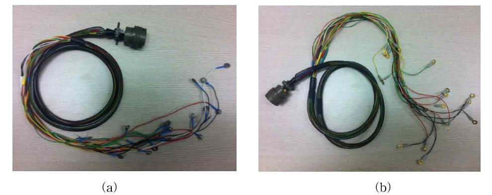 Composition of 16/19 channel EEG electrodes sets; (a) 16-ch EEG(Ag/AgCl), (b) 19-ch EEG(gold plated brass).