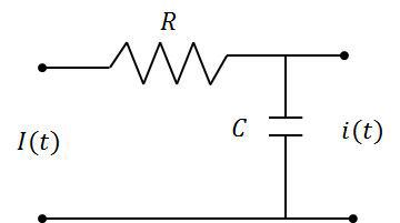 RC low-pass filter circuit to achieve the convolution.