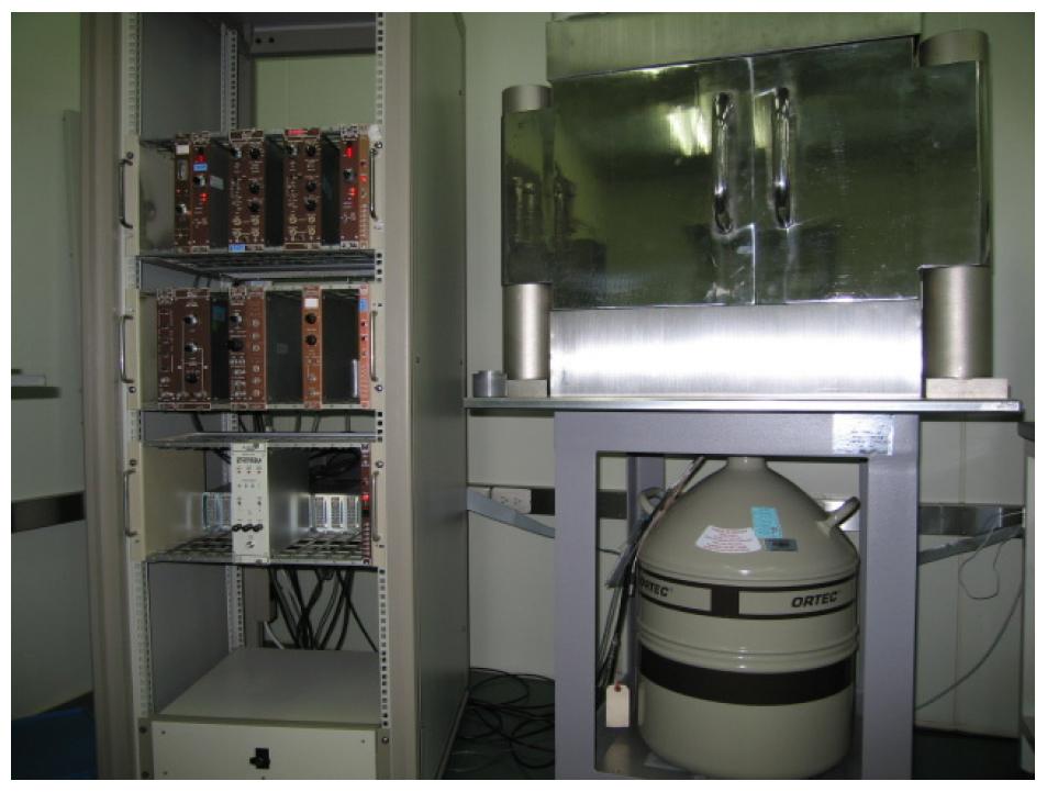 Gamma Spectrometry system for rain sample measurement.