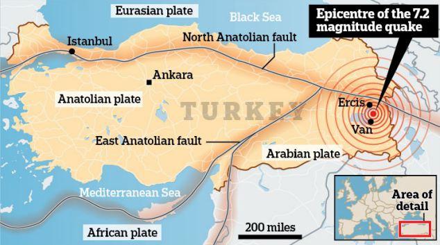 Strong earthquake hit eastern Turkey