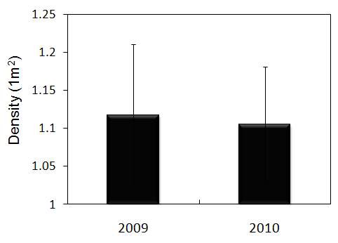 Site1 Deschampsia antarctica density (n=800, SE)