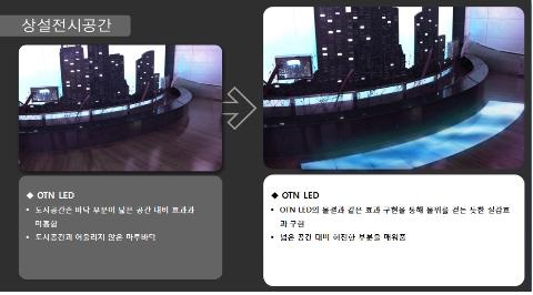 LED 체험 홍보관 내 OTN LED 적용