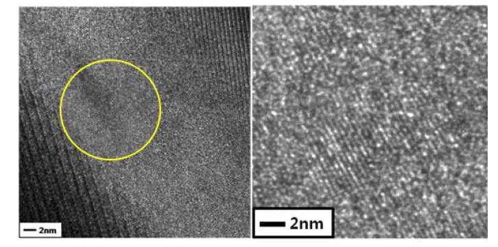 GBP 형성된 미세구조 변화를 관찰한 고배율 TEM 이미지