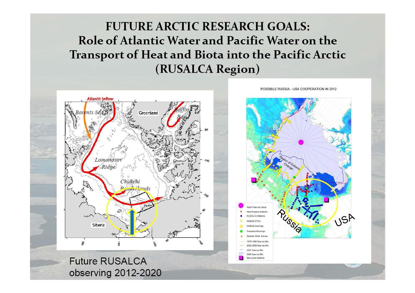 2012년부터 2020년까지 새로운 연구목적으로 수행될 연구조사해역