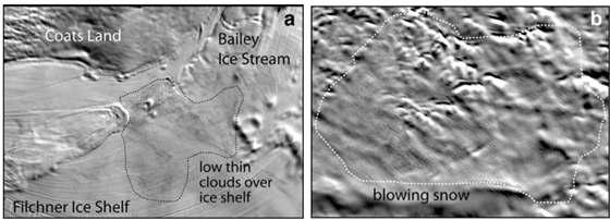 남극 표면형태(Surface morphology)영상 구축 사례