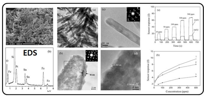 Fe2O3/SnO2 core-shell nanorod의 형상과 에탄올 감응 특성