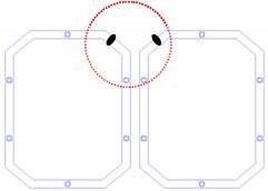 inductive coupling의 영향을 알아보기 위한 원형 코일과 inductor 위치