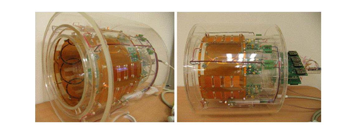 2nd Version: Dual Saddle Transmit-only Coil and 8 ch. Circular Coil