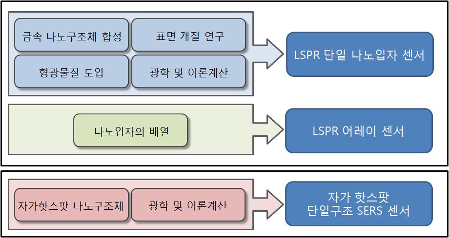 실시간 초고감도 표면플라즈몬 금속 나노센서의 연구 목표 및 추진 체계