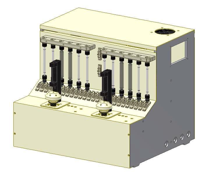 The 3D design of FDG dual module