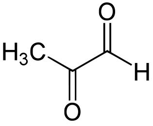 꿀 성분 분석을 위한 표준물질로써 Methylglyoxal (MGO)의 화학구조