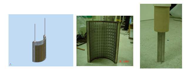 Fig. 3.1.2.20 Photographs of cathode basket and anode assembly.