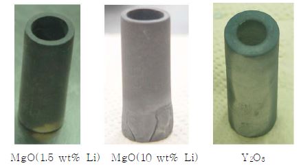 Fig. 3.1.5.4 The used crucibles.