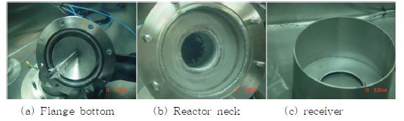 Fig. 3.4.1.16 Reactor after distillation at 700 oC and < 20 mTorr.